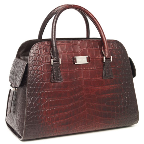 Michael Kors  Crocodile-Embossed Leather Handbag - Picture 1 of 1